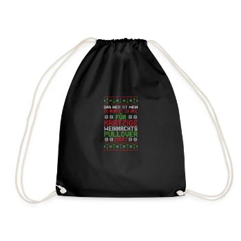 Santa Claus Christmas Ugly Christmas - Drawstring Bag - black - Front