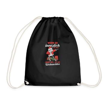 Noël du Père Noël - Sac de sport léger - noir - Devant
