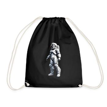 Astronaut - Profession Design Sticker - Drawstring Bag - black - Front