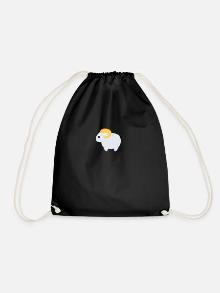 Widder Steinbock Geschenk - Turnbeutel - Schwarz