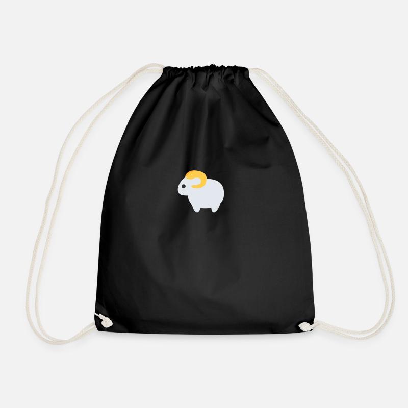 Widder Steinbock Geschenk - Turnbeutel - Schwarz
