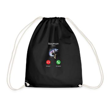 appel de saumon - Sac de sport léger - noir - Devant