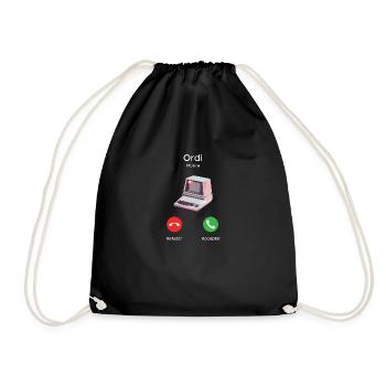 appel de l'ordi - Sac de sport léger - noir - Devant