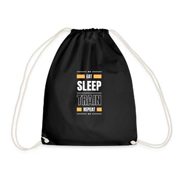 manger le train de sommeil répéter l’idée cadeau fitness - Sac de sport léger - noir - Devant