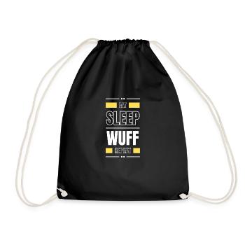 manger le sommeil wuff répéter l’idée cadeau en disant chien - Sac de sport léger - noir - Devant