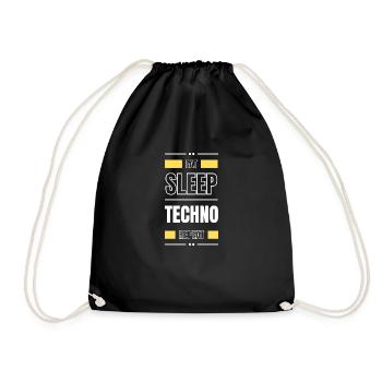manger du sommeil techno répéter l’idée cadeau en disant fête - Sac de sport léger - noir - Devant
