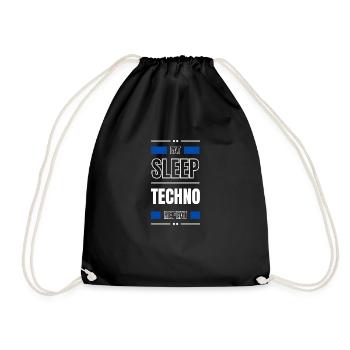 manger du sommeil techno répéter l’idée cadeau en disant fête - Sac de sport léger - noir - Devant
