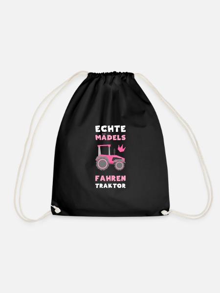 Bäuerin Landwirtin Bauernhof Spruch Geschenk - Turnbeutel - Schwarz