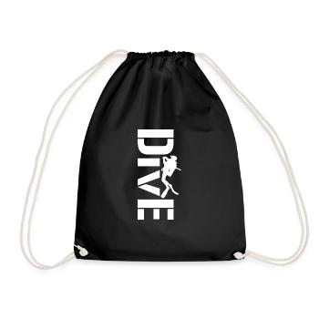 diving - Drawstring Bag - black - Front