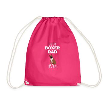 Amoureux des chiens Fête des Pères Cadeau Boxer Papa - Sac de sport léger - fuchsia - Devant