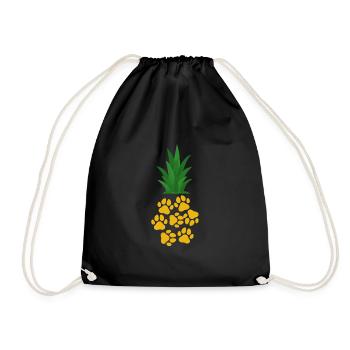 Ananas Pfote - Turnbeutel - Schwarz - Vorne
