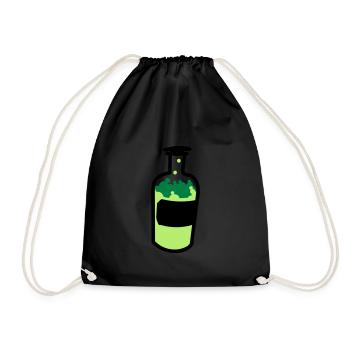 alkohol - Turnbeutel - Schwarz - Vorne
