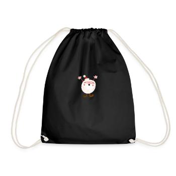 HAPPY SANTA - Drawstring Bag - black - Front