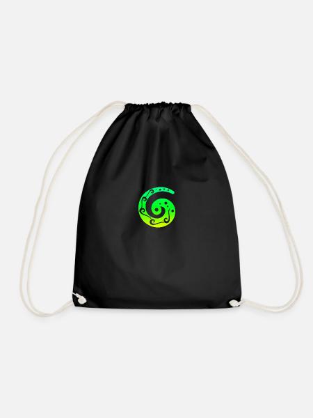 Maori Koru Art Polynesien Tribal Tattoo Geschenk - Turnbeutel - Schwarz