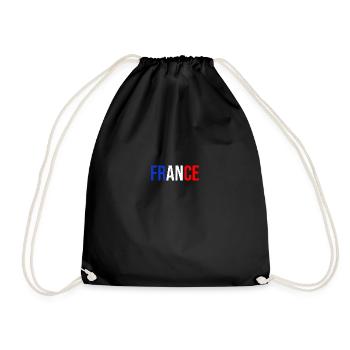 France national flag - Drawstring Bag - black - Front