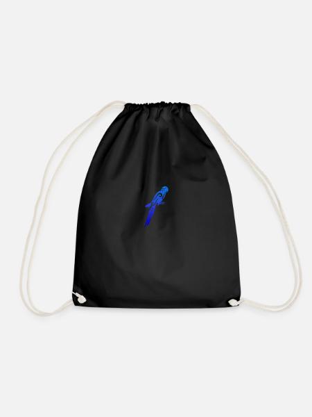 Maori Blue Macow Papagei Tribal Tattoo Geschenk - Turnbeutel - Schwarz