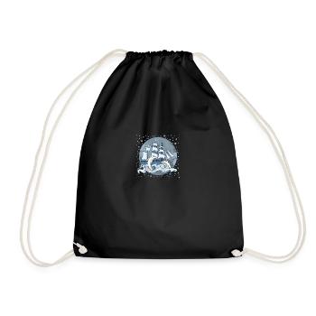 Sailing ship - Drawstring Bag - black - Front