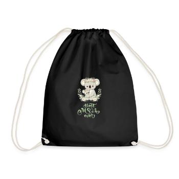 Meilleure maman jamais Koala embrasser Couronne de fleurs - Sac de sport léger - noir - Devant