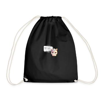 GolfPaca read the green - Drawstring Bag - black - Front