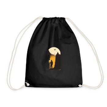 Nature Forest Wandering Beer Freedom - Drawstring Bag - black - Front