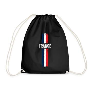 flag of France - Drawstring Bag - black - Front