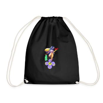 Vibe Good Flower Surf Art - Drawstring Bag - black - Front