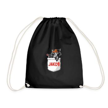 raton laveur Jakob - Sac de sport léger - noir - Devant