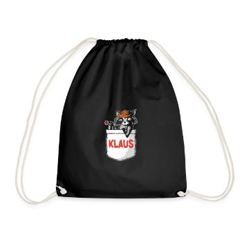 Waschbär Klaus - Turnbeutel - Schwarz - Vorne