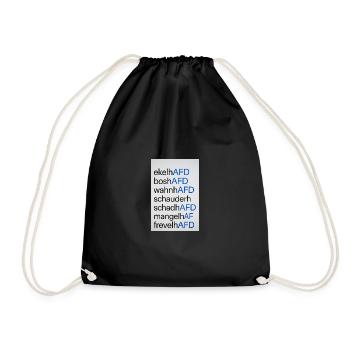 Anti AFD Design - Turnbeutel - Schwarz - Vorne