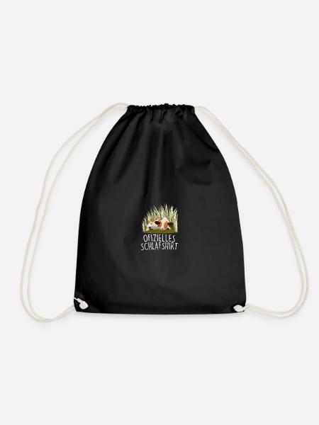 Offizielles Schlafshirt Kuh Schlafanzug - Turnbeutel - Schwarz