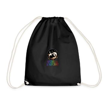 Offizielles Schlafshirt Panda Pandabär Nachtshirt - Turnbeutel - Schwarz - Vorne