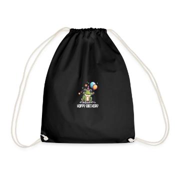 Frosch Happy Birthday Hoppy Birthday Cute Frog - Turnbeutel - Schwarz - Vorne