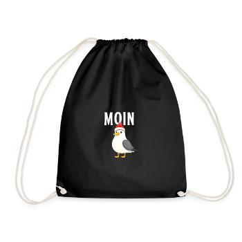 Moin Möwe Dart - Turnbeutel - Schwarz - Vorne