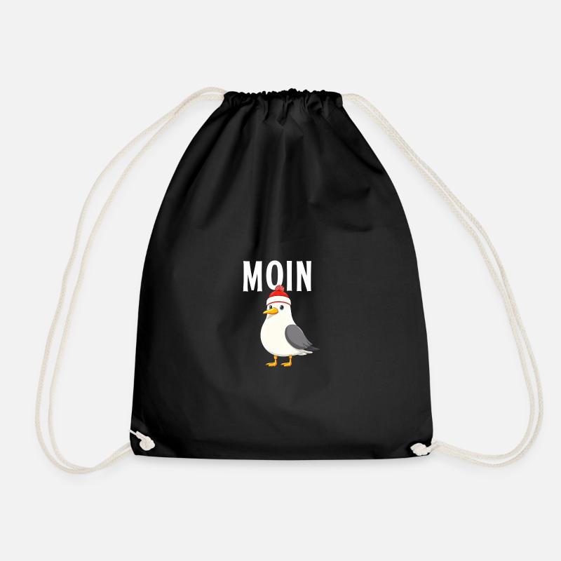 Moin Möwe Dart - Turnbeutel - Schwarz