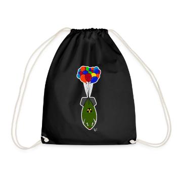 Balloon bomb - Drawstring Bag - black - Front