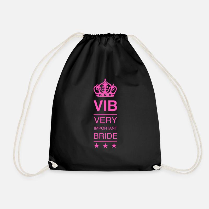 VIB -Braut SHIRT - Turnbeutel - Schwarz