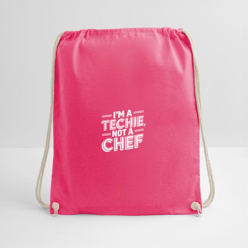 Techie Not a Chef Technician IT Programmer Drawstring Bag