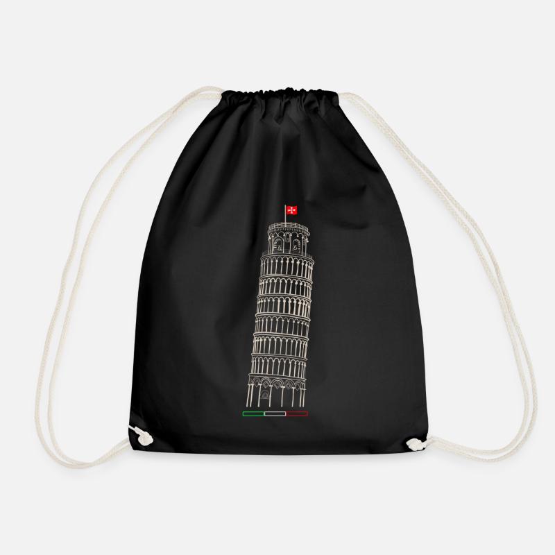 Tour penchée de Pise - Sac de sport léger - noir