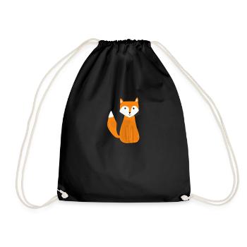 Fox - Drawstring Bag - black - Front