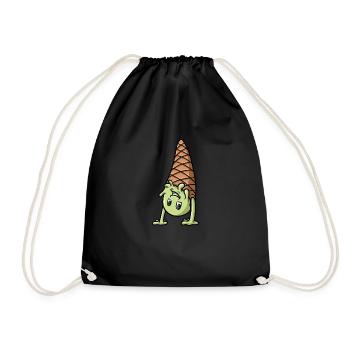 Une crème glacée qui fait un handstand - Sac de sport léger - noir - Devant