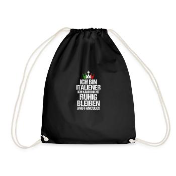 Italie Italien Vaffanculo - Sac de sport léger - noir - Devant