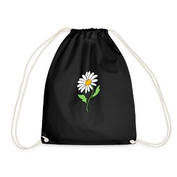 daisy - Drawstring Bag - black - Front