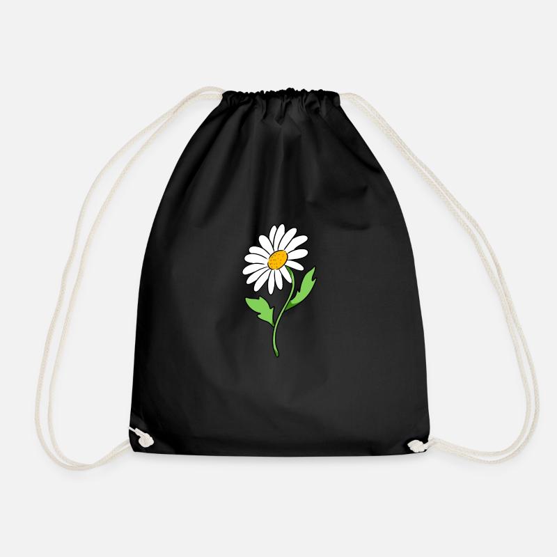 daisy - Drawstring Bag - black