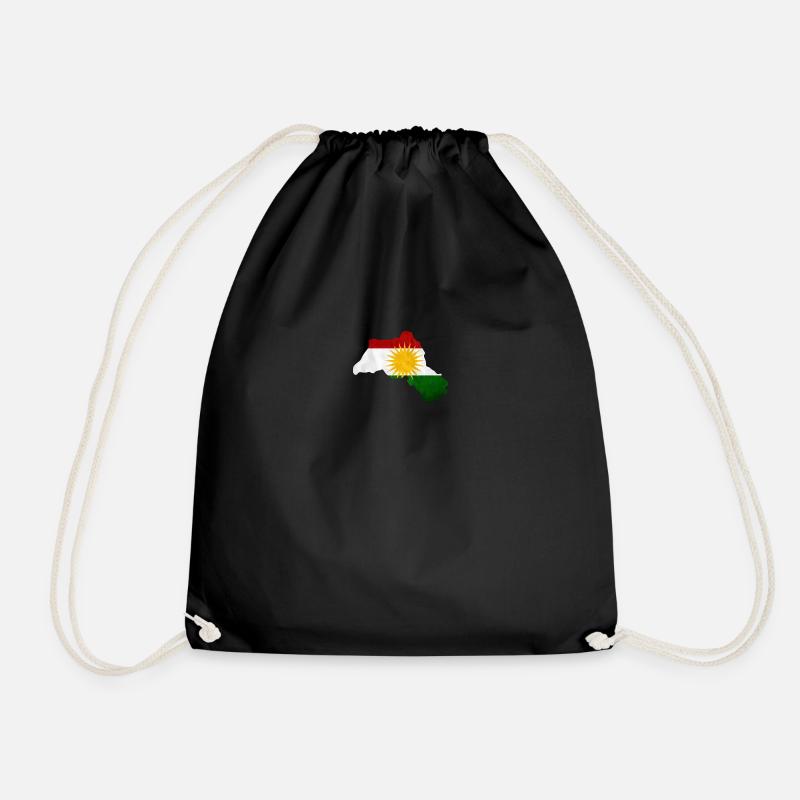 Kurdistan - Drawstring Bag - black