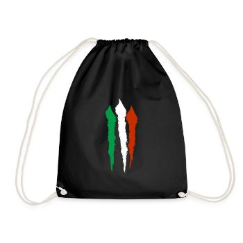 Italy Flag Scratch Italian Flag Claws - Drawstring Bag - black - Front