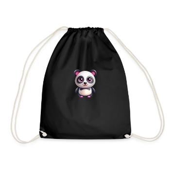 Kawaii Panda - Drawstring Bag - black - Front