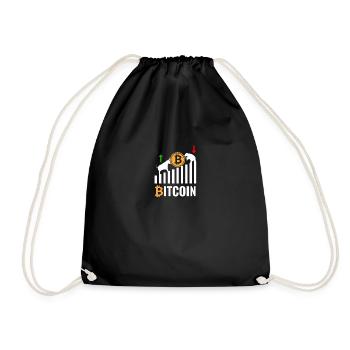 Bitcoin Shirt for Crypto Fans - Drawstring Bag - black - Front