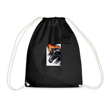 Black unicorn - Drawstring Bag - black - Front