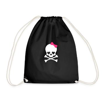 Petit Crâne Fillette - Sac de sport léger - noir - Devant