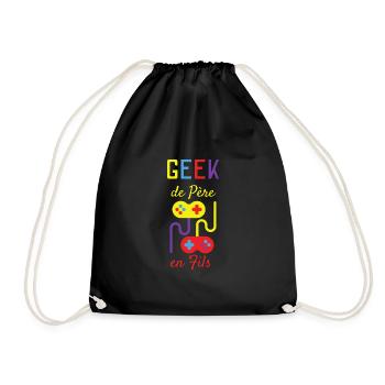Geek de père en fils - Sac de sport léger - noir - Devant